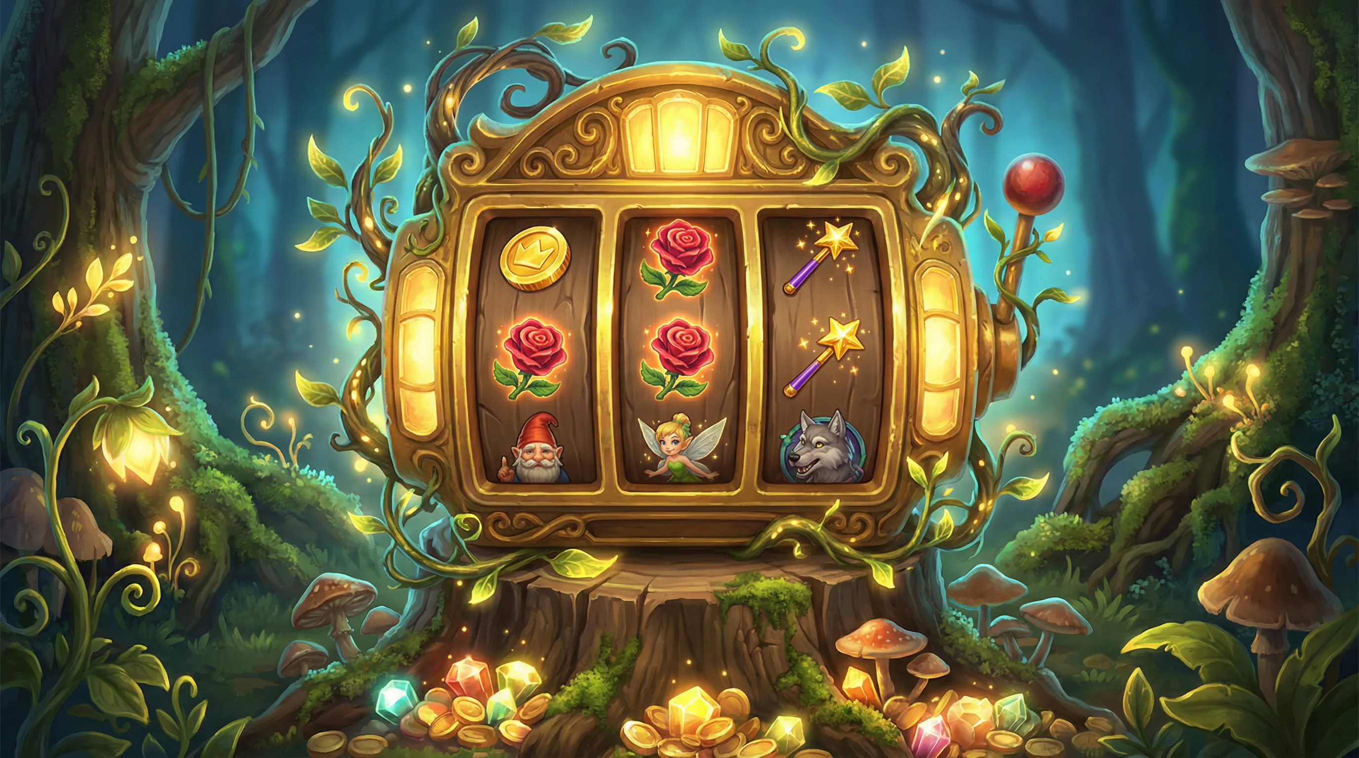 Caça-níqueis mágico com símbolos encantados no Vaidebet